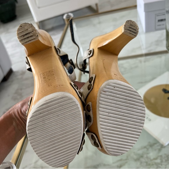 MARC JACOBS Patent Leather Croc Embossed Platform Sandals size 38 - Picture 5 of 7